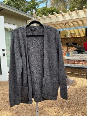 COS Gray Open-Front Men’s Cardigan Sweater